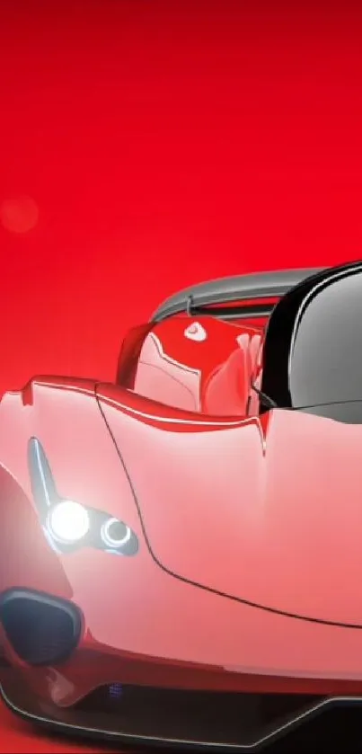 Sleek red sports car design perfect for mobile wallpaper.