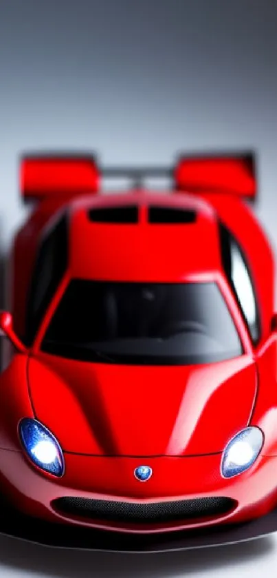 Sleek red sports car mobile wallpaper.