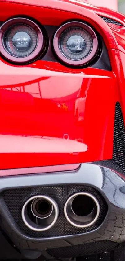 Vibrant red sports car with open door, showcasing sleek design.