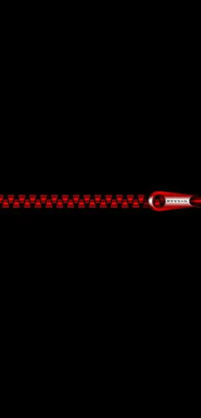 Mobile wallpaper featuring a red zipper on a black background.