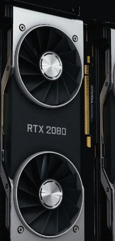 RTX 2080 graphics card mobile wallpaper, sleek and modern design.