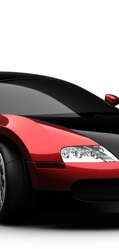 Sleek red and black sports car wallpaper for mobile phones.