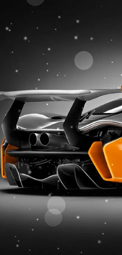 High-performance orange sports car wallpaper.