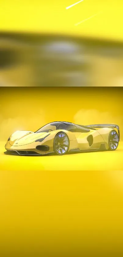 Sleek yellow sports car wallpaper for mobile.