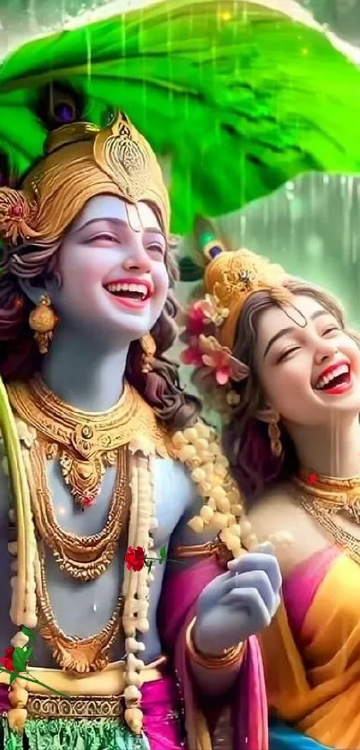 Smile Green Temple Live Wallpaper