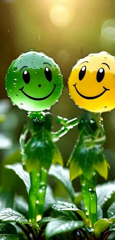 Smile Plant Leaf Live Wallpaper