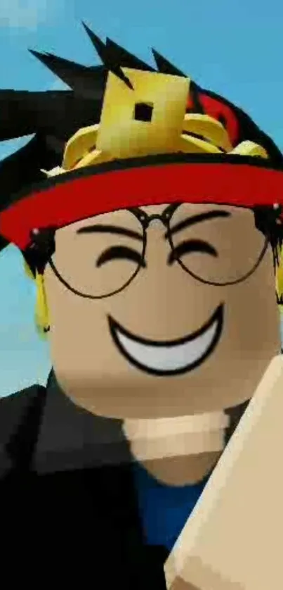 Smiling character with glasses and hat in a colorful, cartoon-style design.