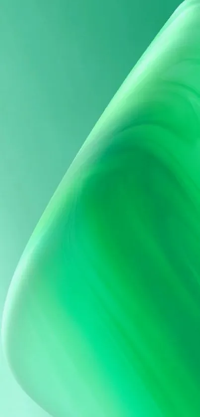 Smooth abstract green gradient mobile wallpaper.