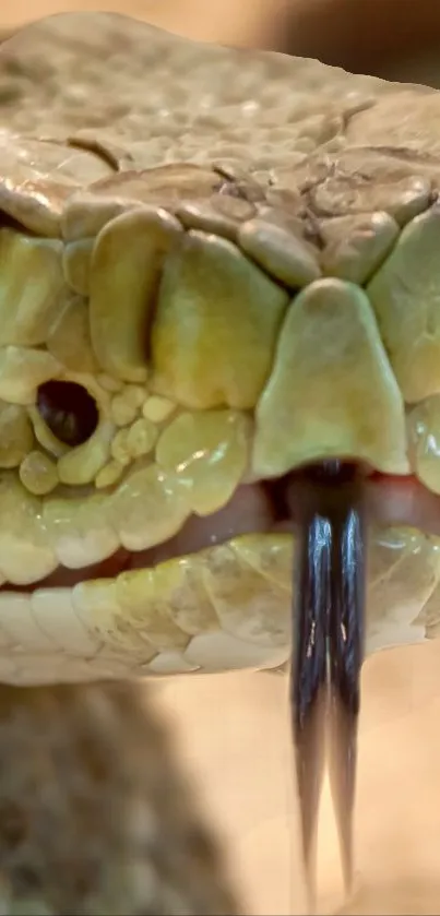 Close-up of a snake with intricate scales, showcasing natural textures.