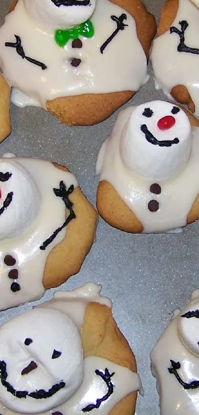 Fun snowman cookies with icing decor.