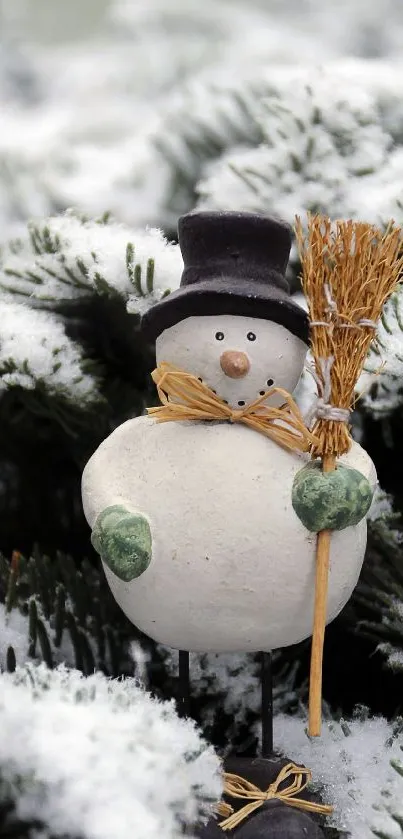 Snowman Snow Christmas Ornament Live Wallpaper