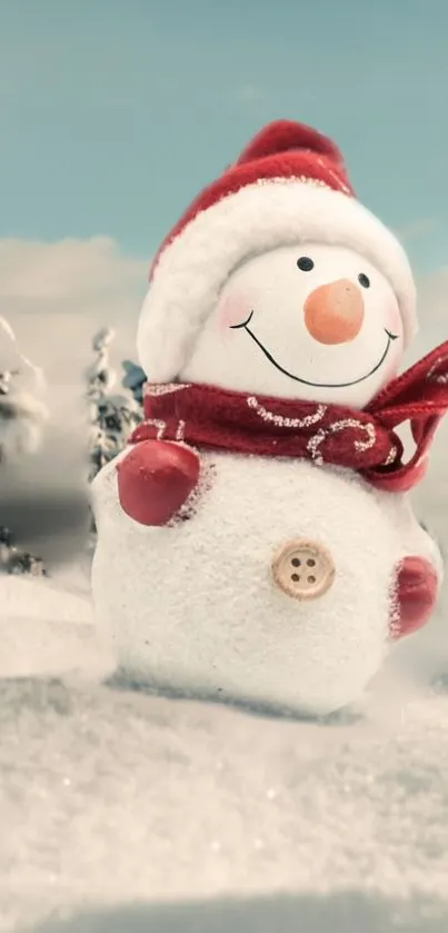 Snowman Snow Freezing Live Wallpaper