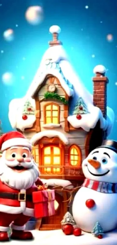 Snowman Window Light Live Wallpaper