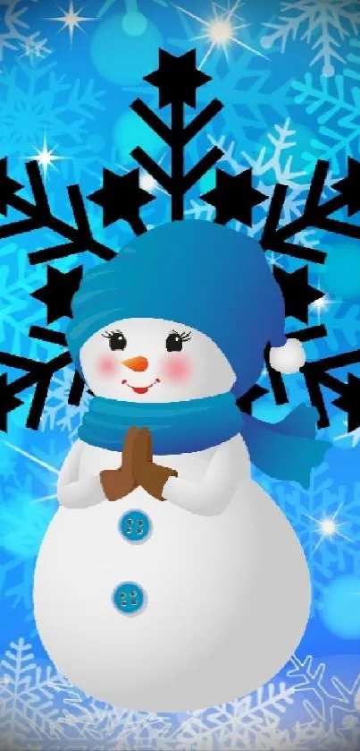 Snowman Winter Happiness Live Wallpaper