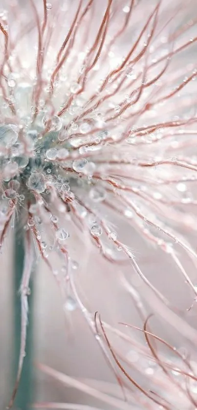 Delicate pink flowers with dew drops, soft nature wallpaper.