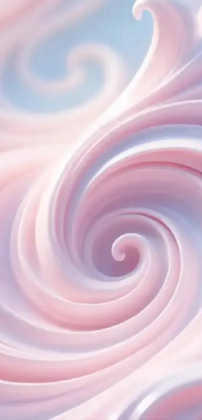 Swirling pastel pink abstract art wallpaper.