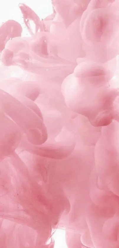 Soft pink abstract mobile wallpaper with fluid design.