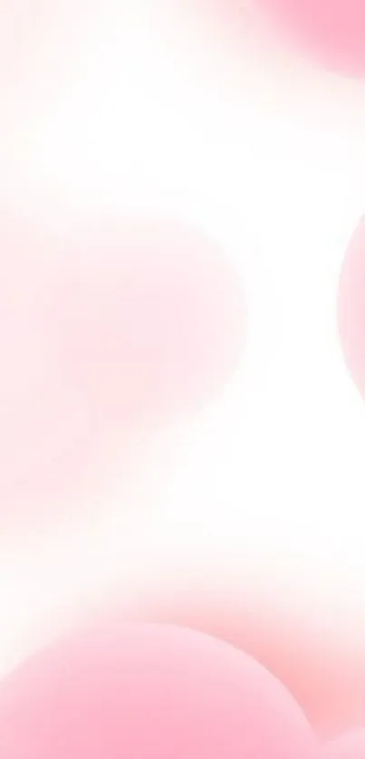 Soft pink bubbles creating a tranquil smartphone background.