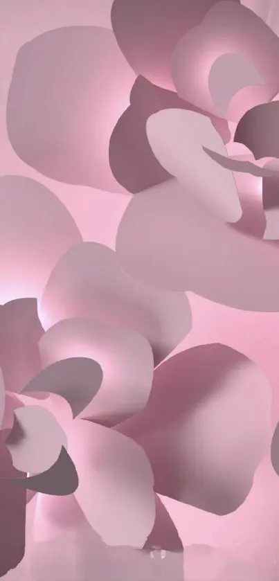 Soft pink petals create an elegant floral mobile wallpaper.