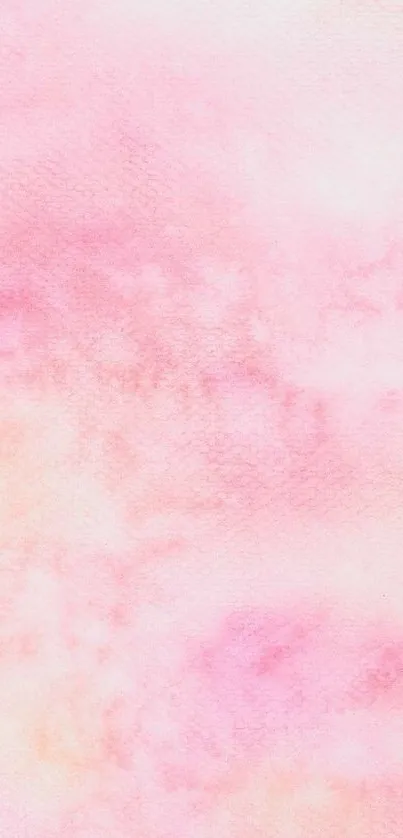 Soft pink watercolor texture mobile wallpaper.