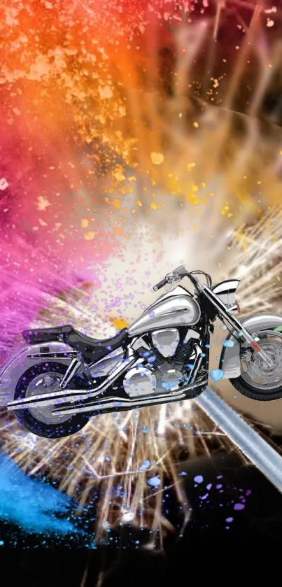 Sparkler explosion wallpaper with vibrant light against a dark background.