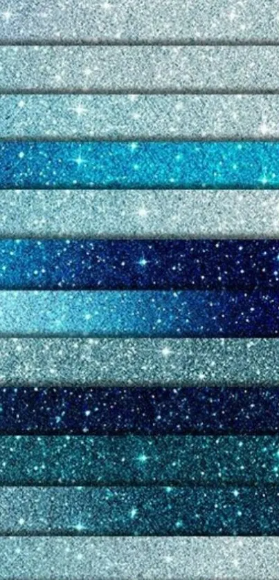 Sparkling blue layered glitter wallpaper for mobile devices.