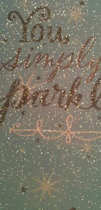 Blue wallpaper with 'You Simply Sparkle' text and stars.