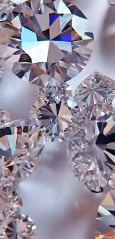 Intricate crystal diamond design with captivating sparkle.