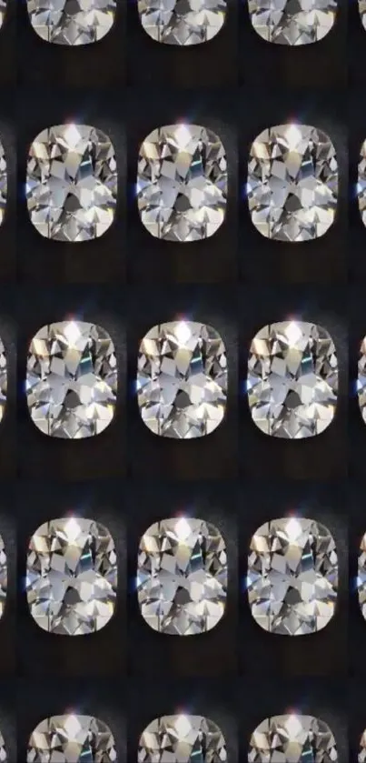 Sparkling crystals pattern wallpaper for phones.