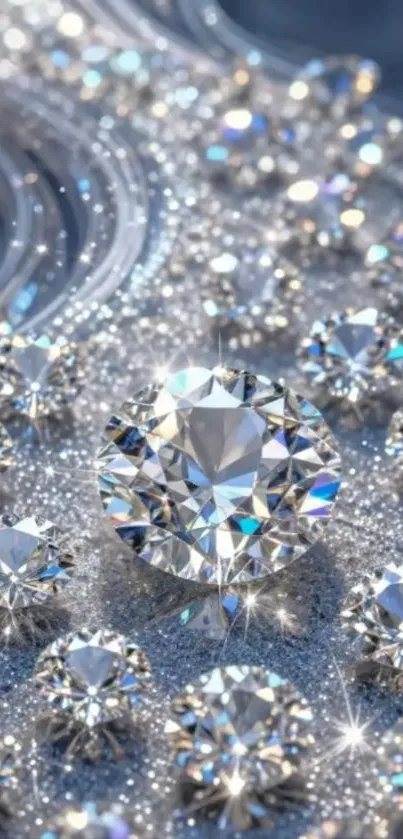 Shining diamonds sparkle with elegance and luxury.