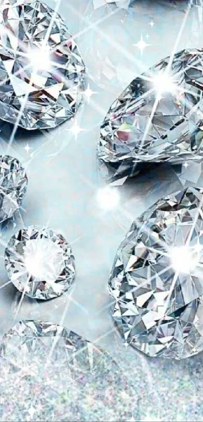 Sparkling diamond wallpaper with glistening gems and elegant design.