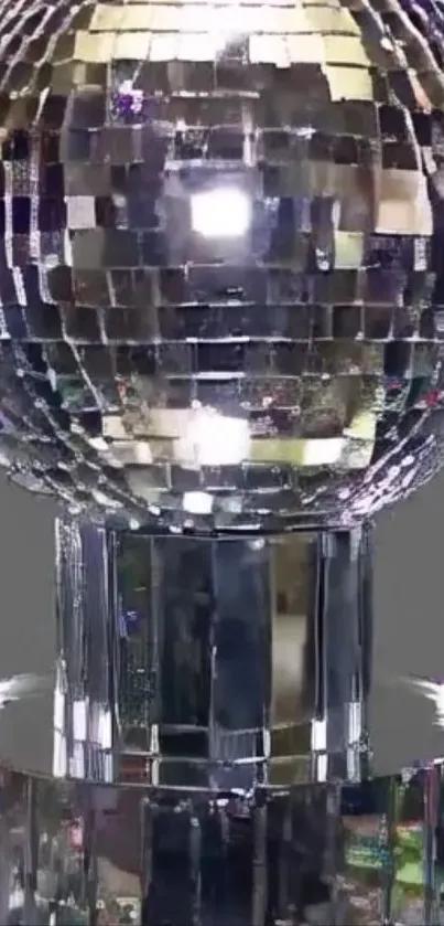 A sparkling disco ball wallpaper reflects light beautifully.