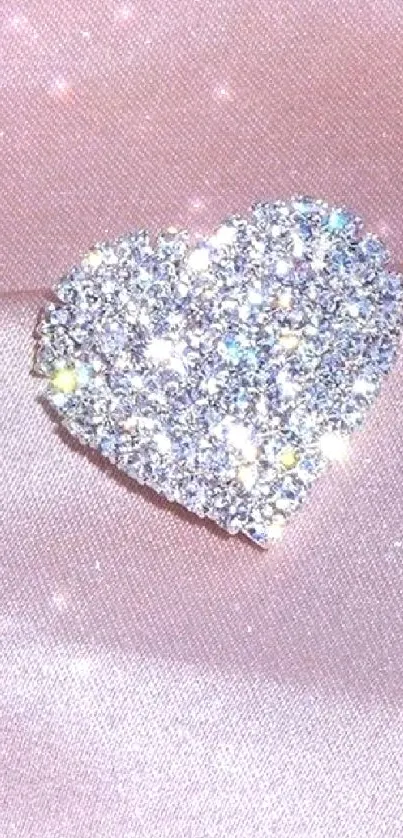 Two sparkling hearts on a light pink background with a touch of glam.