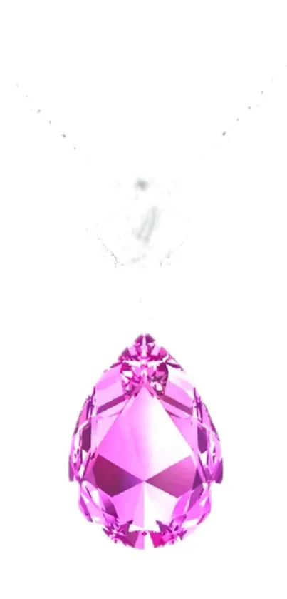 Vibrant pink jewel pendant wallpaper.