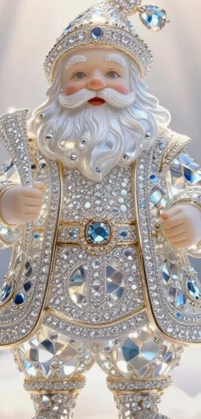 Sparkling Santa Claus figurine with jewels.