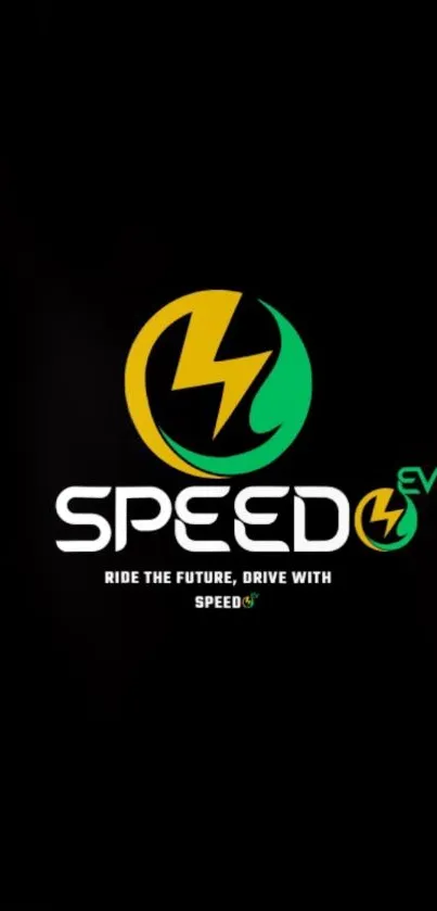 Speed EV logo on black background wallpaper.