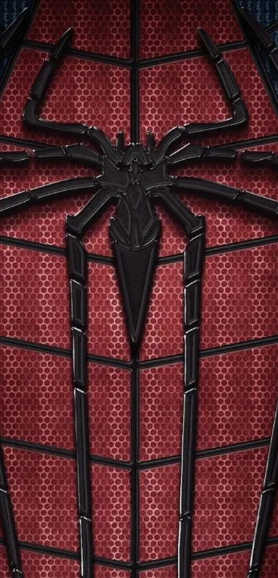 Red and black spider emblem wallpaper for mobiles.