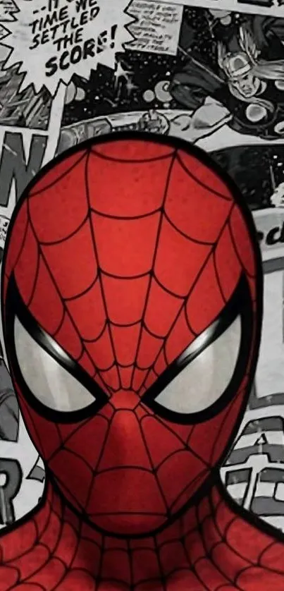 Spider-Man comic style mobile wallpaper.