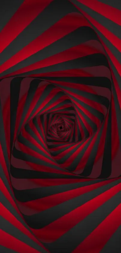 Red and black spiral abstract wallpaper pattern.