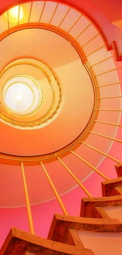 Vibrant spiral staircase wallpaper with dynamic colors.