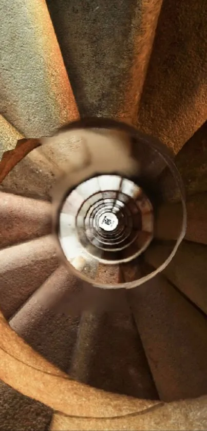 Brown spiral staircase mobile wallpaper.