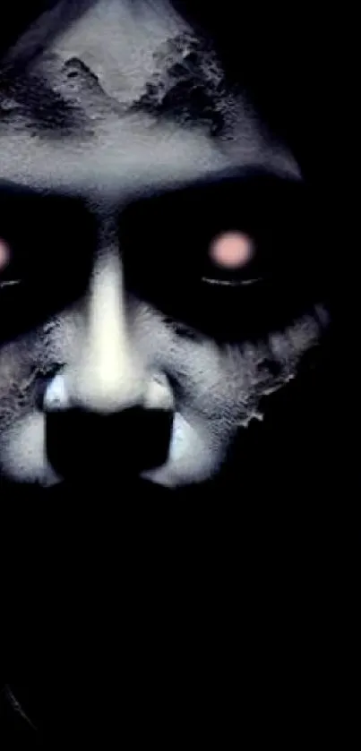 Dark, eerie gothic portrait with haunting eyes.