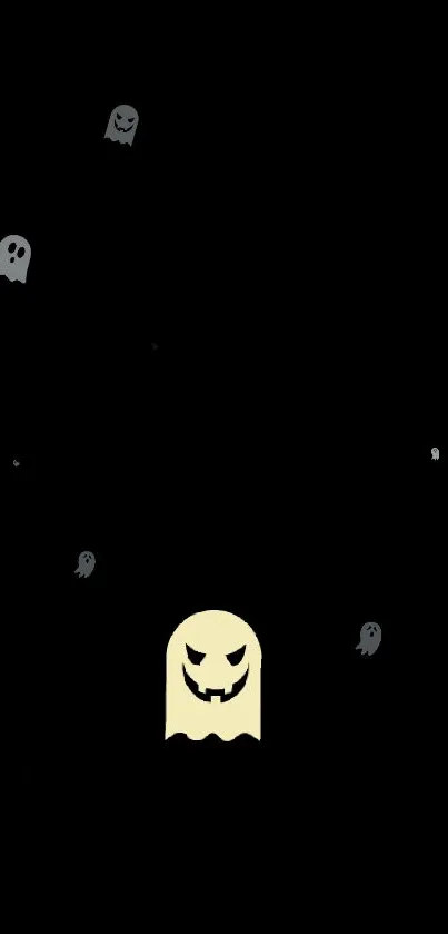 Spooky ghost illustration on dark background, perfect for Halloween.