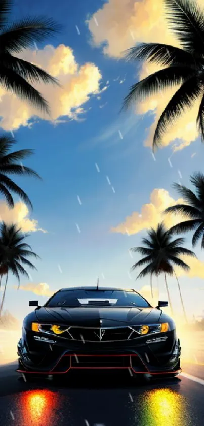 Sport Car Sunset Drive - free download