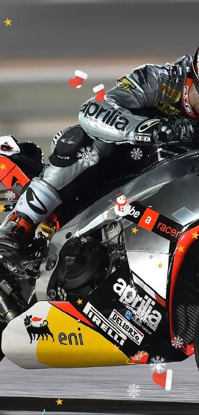 High-speed motorcycle racing on a track.