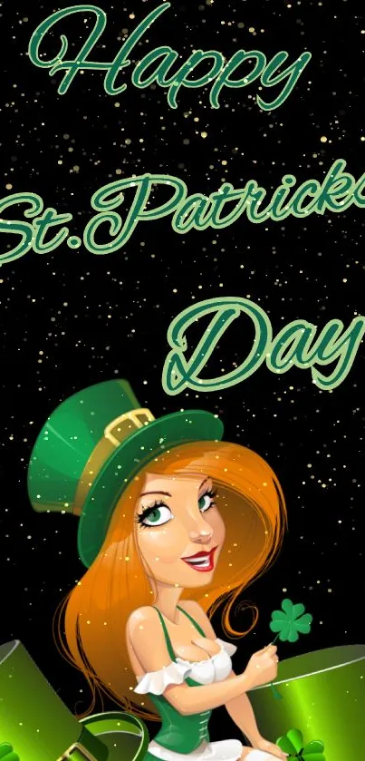 St. Patrick's Day mobile wallpaper with festive design.