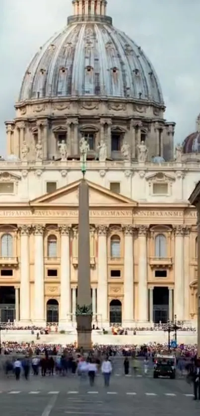 St. Peter's Basilica in Vatican City with its majestic dome and intricate design.