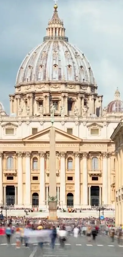 Stunning St. Peter's Basilica wallpaper showcasing majestic architecture in Vatican City.