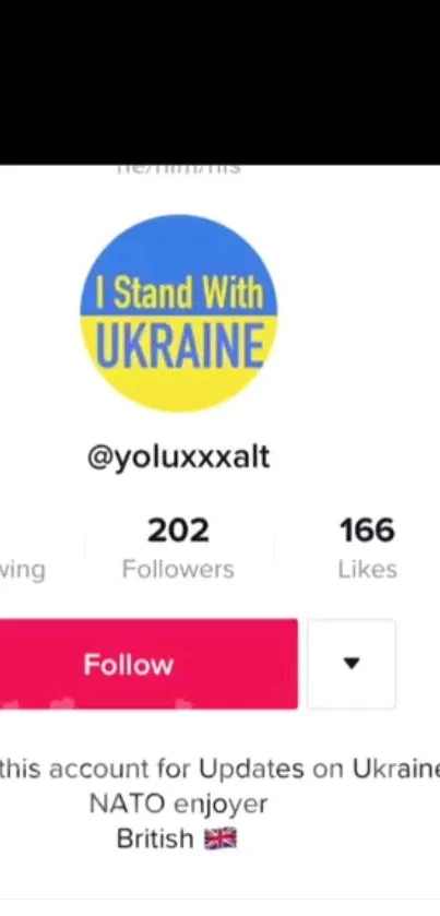 Wallpaper with 'I Stand With Ukraine' text in blue and yellow design.