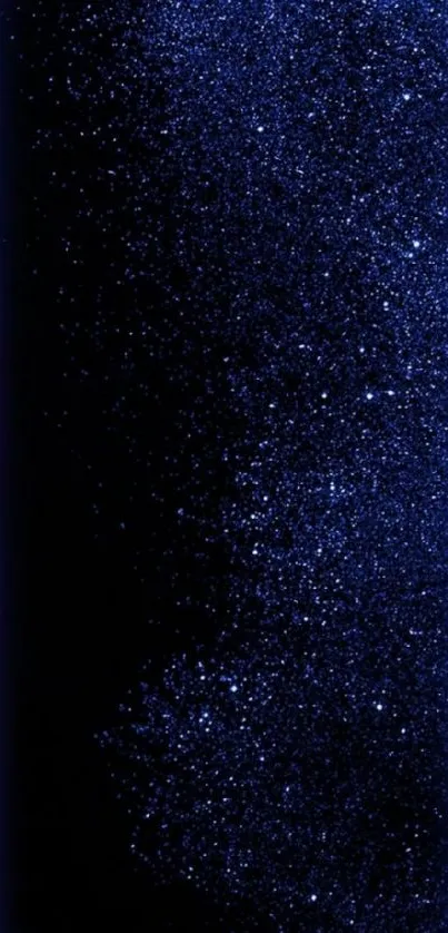 Starlit night sky wallpaper with dark blue hues and a cosmic design.